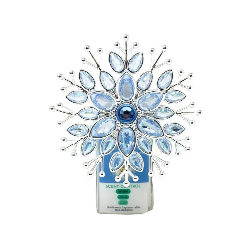 BLUE SNOWFLAKE SCENT CONTROL NIGHTLIGHT WALLFLOWER PLUG BY BATH & BODY WORKS